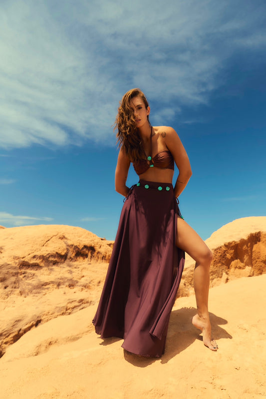 Chloe Brown Maxi Skirt